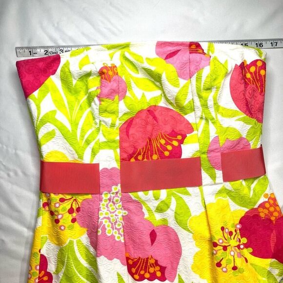Lilly Pulitzer Vanessa Strapless Dress, Printed Jacquard, Classic White Skies of - Picture 10 of 12